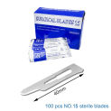 20-100pcs Sterile #10/11/23/Medical Surgical Blades for Eyebrow,Dental,Dissection, Podiatry, Grooming, Acne Removal,Laboratory