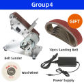 Grinder Electric Belt Sander DIY Sander Polisher Mini Polishing Machine Belt Sander Grinder Knife Sharpener with Abrasive belt