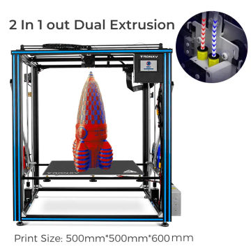 2023 New Upgraded Tronxy 3D Printer Big Size 500*500*600mm X5SA-500-PRO X5SA-500-2E With TR Sensor Lattice Glass High Quality