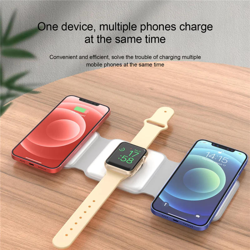 Description Picture 5 of item3 in 1 Magnetic Wireless Charger Pad Stand for iPhone 14 13 12 Pro Max Fast Charging Dock Station for Apple Watch AirPods
