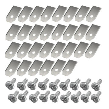 30PCS Lawn Mower Cutting Blades Set 0.7 MM Sharp Stainless Steel Grass Cutter Replacement Accessories For Husqvarna Automower