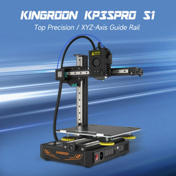 KINGROON Newest FDM 3D Printer, KP3S Pro S1 High Precision XYZ-Axis Duide Rail 200mm/s Max Print Speed 200*200*200mm Build Size