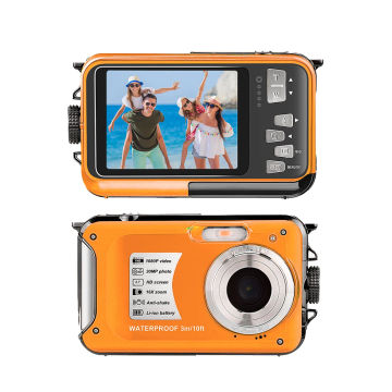 1080P HD Waterproof Digital Camera with 2.7-inch TFT Screen 30MP Anti-shaking Underwater 3-meter Waterproof 16X Digital Zoom