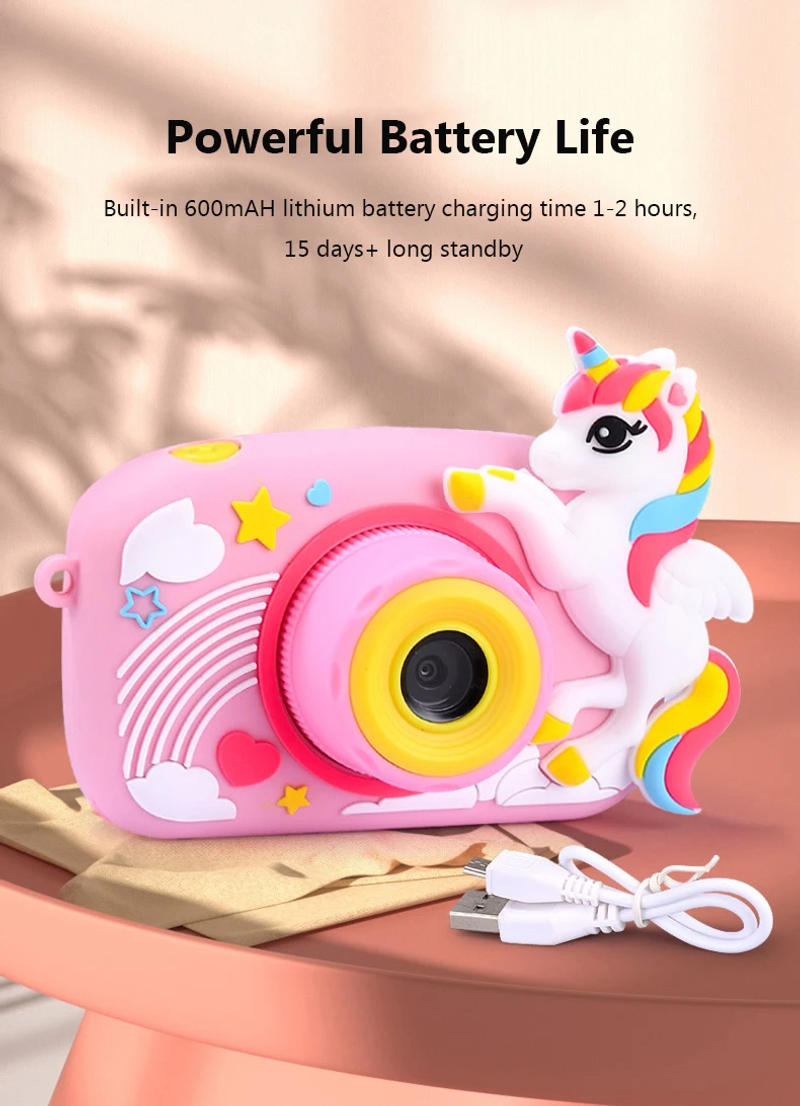Description Picture 6 of itemDigital Camera Dinosaur Animal Shark Unicorn Mini Children Cameras Toy Pictures Videos Play Games Cartoon Cameras Christmas Gift