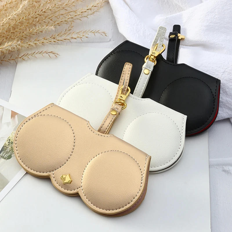 Description Picture 2 of item2020 Popular Serpentine Sunglasses Cases Solid color Sunglasses Bag Glasses Protective Sleeve PU Leather Glasses Case