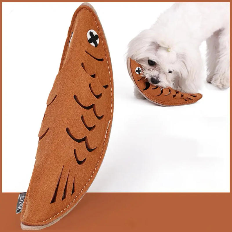 Description Picture 4 of itemFunny Fish Shape Leaking Food Toy Bite-resistant Sniffing Puzzle Doll Tooth Cleaning Molar Toys For Dogs Cats