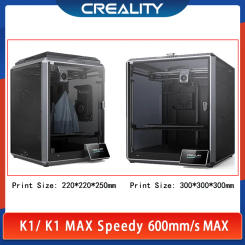 Creality K1 3D Printer 600mm/s High-Speed 32mm³/s Max Flow Hotend Hands-Free Auto Leveling Dual Cooling 8.66x8.66x9.84inch Print
