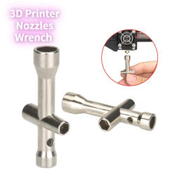 3D Printer Tool M2 M2.5 M3 M4 3D Printing Nozzles Wrench Screw Nut Hexagonal Cross Mini Wrench Spanner Maintenance Tool 4 Size