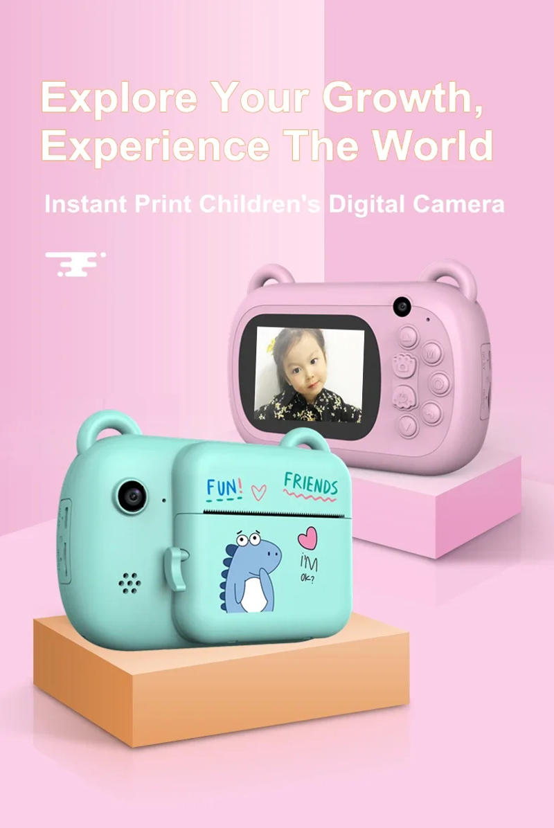 Description Picture 2 of itemInstanea Camera Video Photo Cute Children's Instant Print Photographic Cameras Toys For Kids Girls Birthday Gift Children Camera