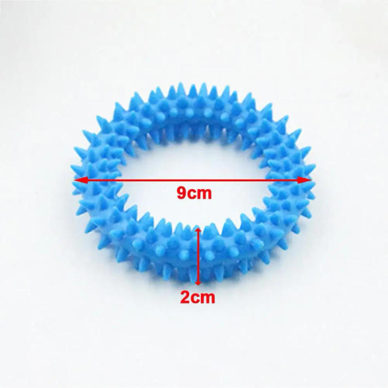 Description Picture 3 of itemTpr Rubber Thorn Ring Circle Bite-resistant Tooth Cleaning Molar Toys For Cats Dogs (random Colors)