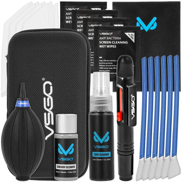 VSGO 20 in 1 Lens Cleaning Kit & Sensor Cleaner Set DKL-20 for DSLR Digital Camera Sony / Fujifilm / Nikon / Canon SLR Cameras