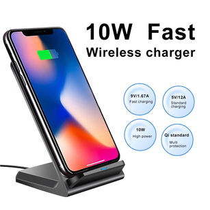 Universal 10W Qi-Enabled Fast Charging Wireless Charger Cell Phone Holder Stand