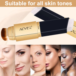 Double Head Concealer Liquid Foundation Pen Brush High Coverage Concealer Waterproof Facial Highlighter Makeup Korean Cosmetics