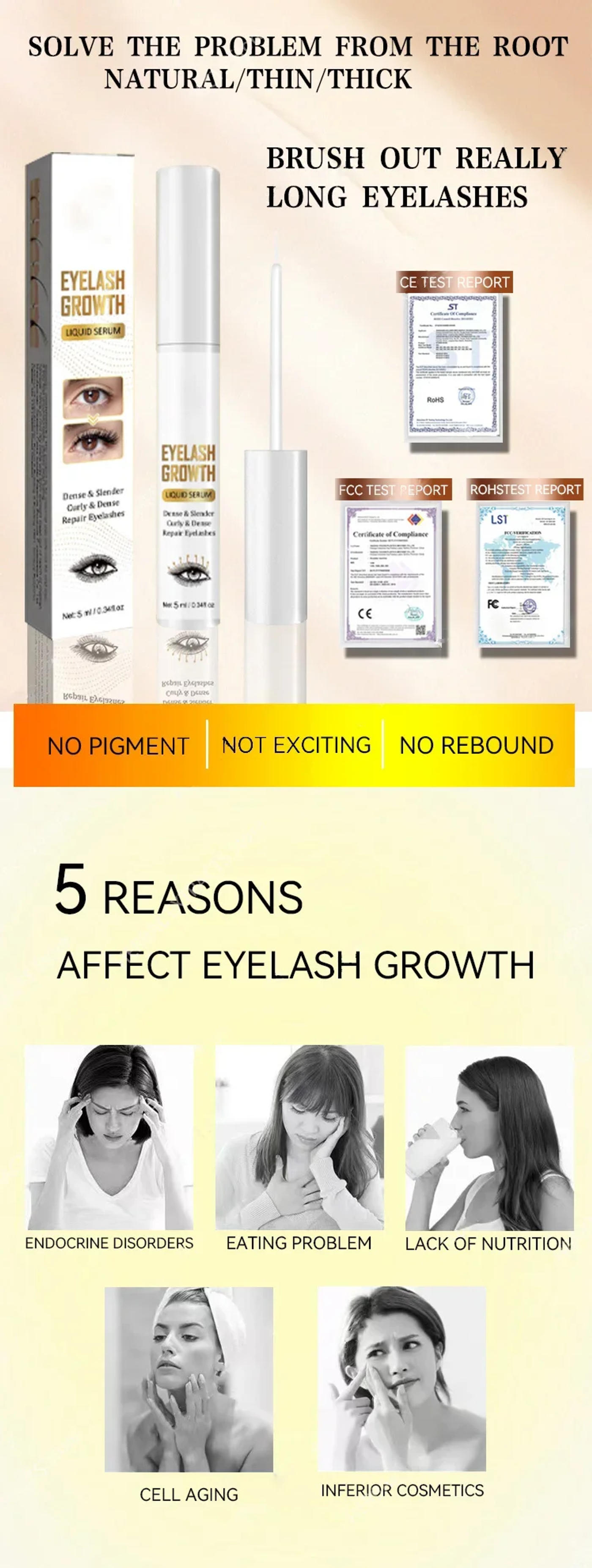 Description Picture 5 of item7Days Fast Eyelash Growth Serum Eyebrow Enhancer Products Longer Fuller Thicker Lashes Eyelashes Enhancer Care For Men Women