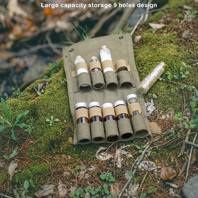 Description Picture 5 of itemCamping Seasoning Bottles Storage Bag Pouch Multifunctional Folding Large Capacity Picnic Travel Hiking Holder Sand