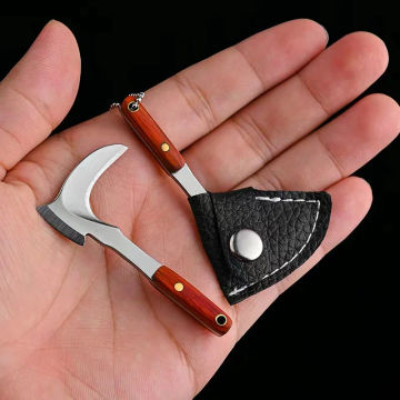 Mini Colorful Sickle Open Box Set Keychain Pendant Small Vegetable Knife Mini Gift Knife Pendant Accessories Pocket Knife