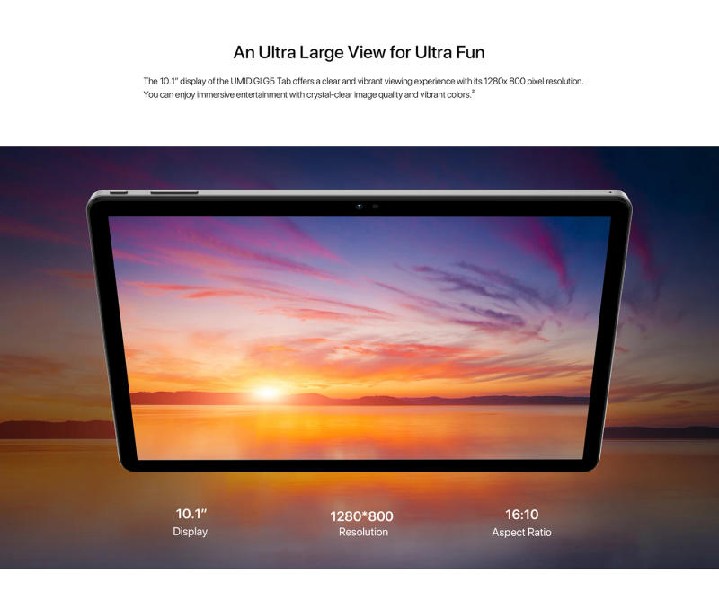 Description Picture 6 of itemNEW ARRIVAL UMIDIGI G5 Tab Smart tablet Android 13 10.1
