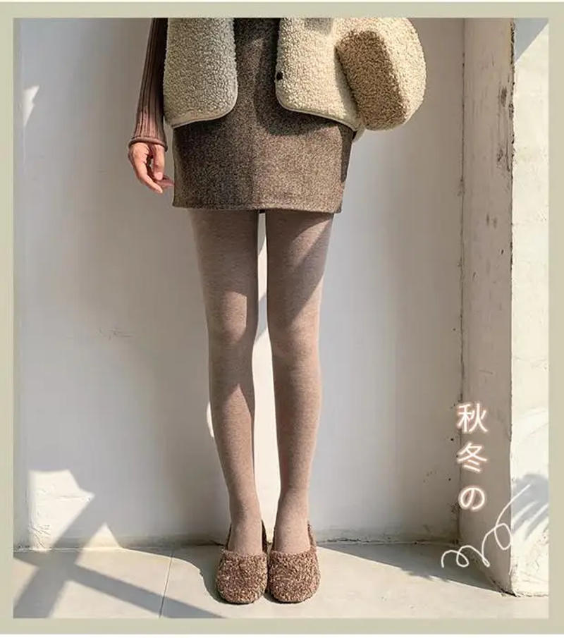 Description Picture 5 of itemWinter Warm Leggings Women Vertical Stripes Casual Pants Thickened Plush Cotton High Elasticity Solid High Waist Winter Pants