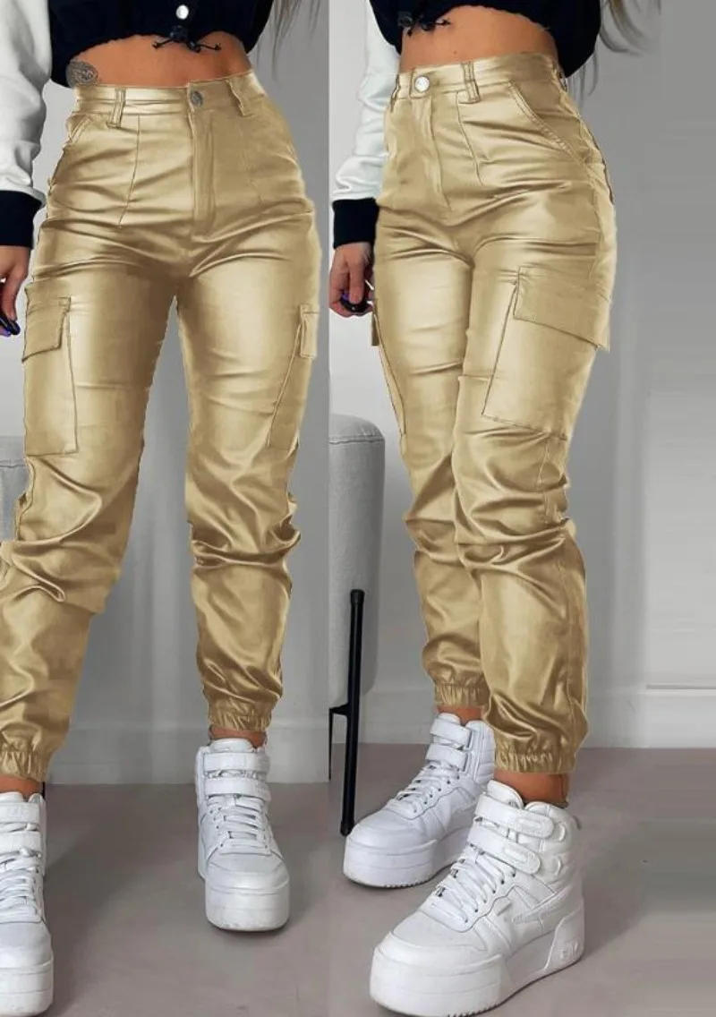 Description Picture 6 of itemParachute High Waist Straight Trousers Wide Leg Women Clothes Y2K Vintage Korean Harajuku Streetwear Casual Black Cargo Pants