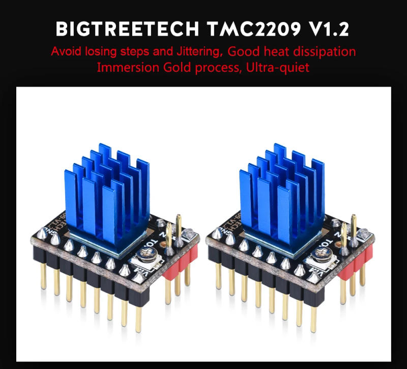 Description Picture 3 of itemBIGTREETECH TMC2209 V1.3 Stepper Motor Driver UART VS TMC2208 TMC2130 3D Printer Parts For Octopus V1.1 SKR 2 Board Ender 3 V2