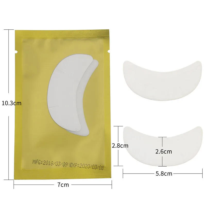 Description Picture 5 of item50 pairs/pack Under Eye Pads New Paper Patches Eyelash Extension Eye Tips Sticker Wraps women Make Up Tools