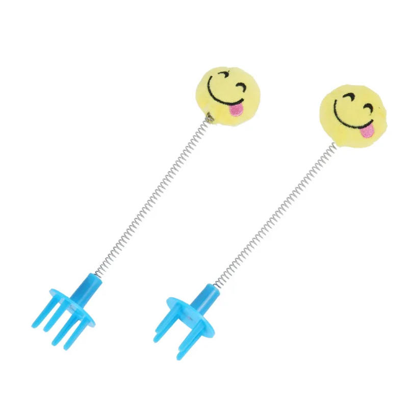 Description Picture 3 of itemPlush Cat Toy Cartoon Cat Spring Toy Cat Stick Feather Rod Catcher Teaser Multicolored Interactive Toy Insert Scratch Board