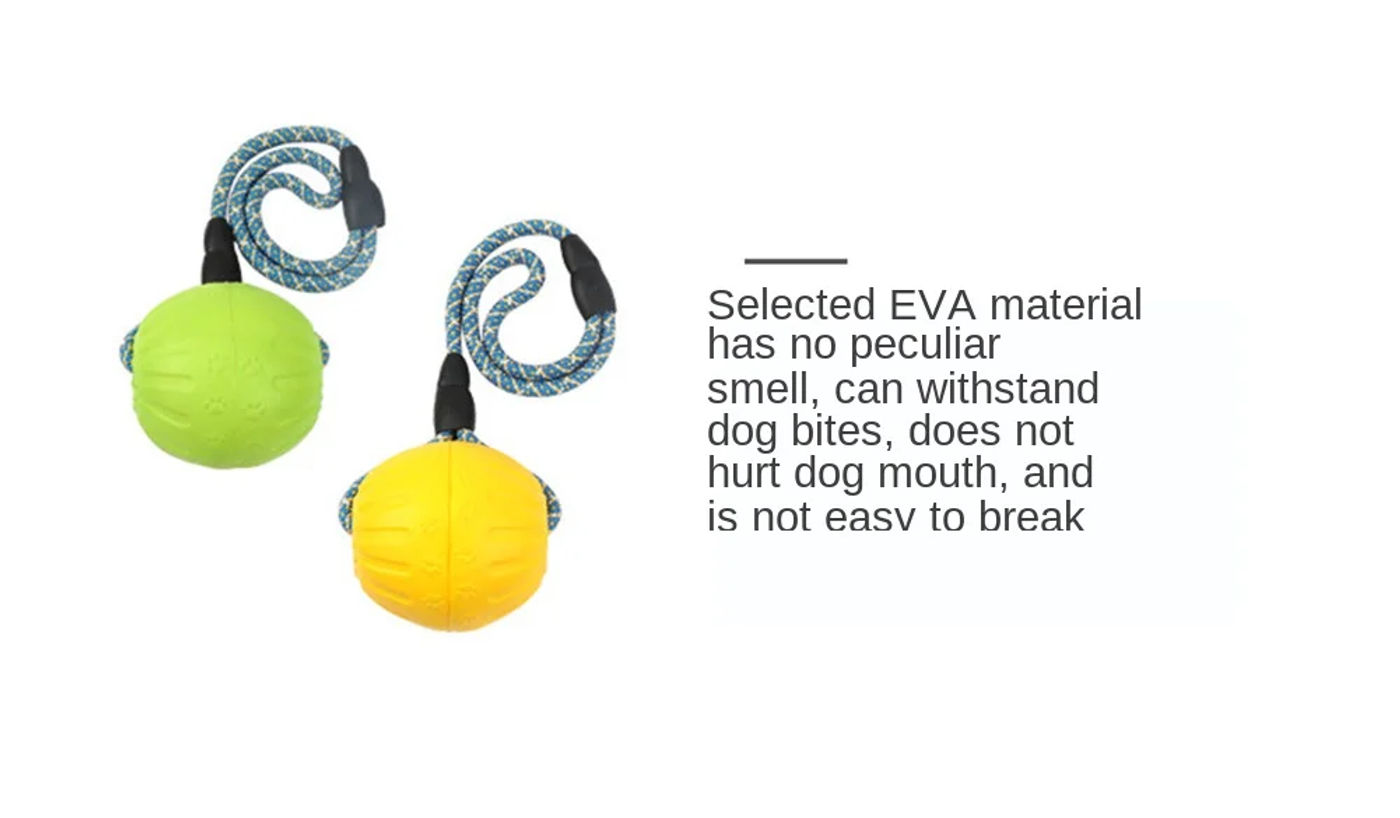 Description Picture 4 of itemPet Molar Bite Toys Dog Rubber Chew Balls Cleaning Teeth Puppy Biting Toy Outdoor Traning Fun Playing Rope Ball Toy For Dog Cat