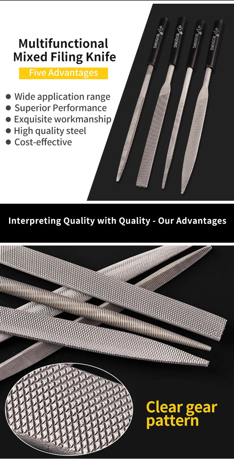 Description Picture 4 of itemMixed File Set For Shaping Medium Teeth Small File Triangular File Semi Circular File Flat Circular Metal Polishing Tool