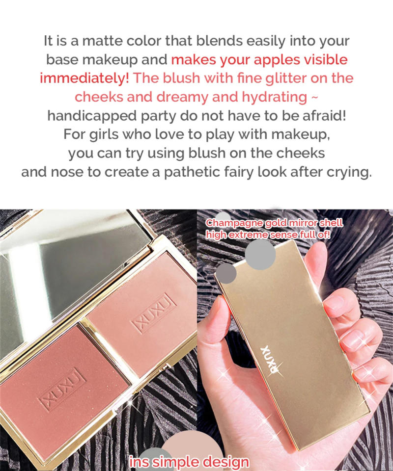 Description Picture 3 of item2 Color Blush Palette Gentle Face Pigment Rouge 1pcs Face Makeup Cheek Rouge Face Contour Blush Face Blusher Face Makeup