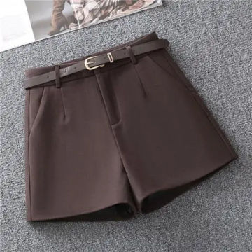 Suit Shorts Bootcut Shorts Women's Spring Autumn New 2023 Fashion High Waist Slim A- Line Versatile Loose Wide-Leg Shorts Female