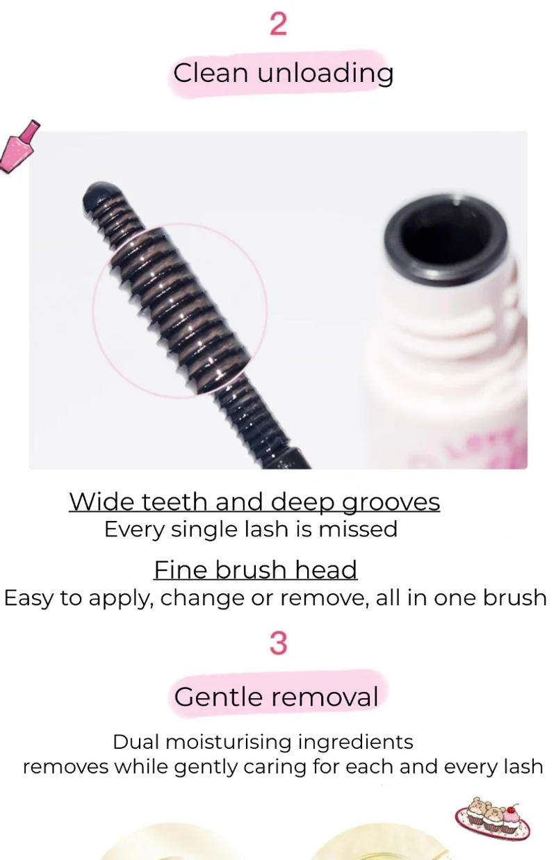 Description Picture 5 of itemFLORTTE MIKKO Co Branded Eye Black Mascara Remover Women's Cosmetics Small and Portable Mild Makeup Remover