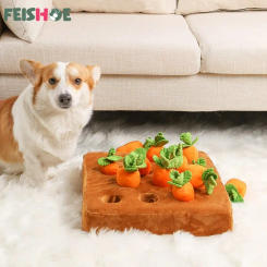 Pet Plush Toys Interactive Carrot Tooth Cleaning Toy Plush Vegetable Field Chew Toy Hidden Food Toys for Dogs Dogs Accessoires