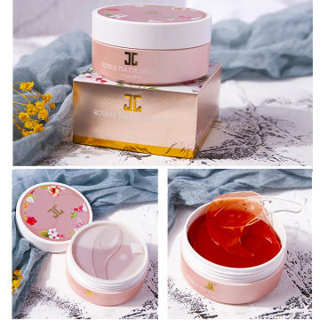 Korea Cosmetic JANJUN Roselle Eye Gel Patch Mask 60pcs Dark Circles Moisturizing Whitening Ageless Sleeping Skin Care