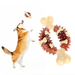 Dogs Chew Toys Durable Bite Resistant Bones Shape Teeth Cleaning Toys Indestructible Safe Pet Chewable Bones