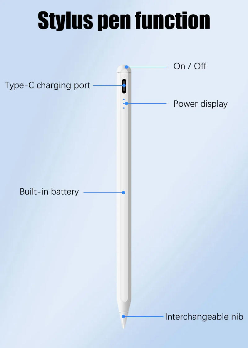 Description Picture 3 of itemFor Apple Pencil 2 1 For Ipad Air 5 4 Pro 11 12.9 10.2 Mini 6 Stylus Pens Tablet For Iphone 14 13 Phone Xiaomi Pad 5 Accessories