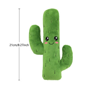 Interactive Dog Chew Toy Cute Pineapple Cactus Shaped Plush Dog Squeaky Toys Funny Pets Outdoor Supplies