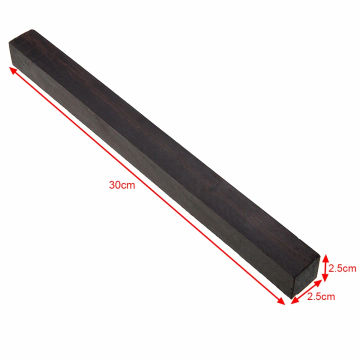 Black Ebony Lumber Gabon Handle Blank Wood Timber Handle Plate Gabon DIY Craft Handicraft Musical Instruments Tools 30*2.5*2.5cm