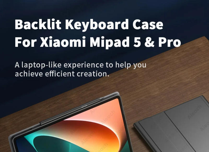 Description Picture 2 of itemFunda For Xiaomi Pad 5 Case Keyboard Cover For Xiaomi Mi Pad 5 Pro Case 2021 Russian Spanish French Rainbow Bluetooth Keyboard