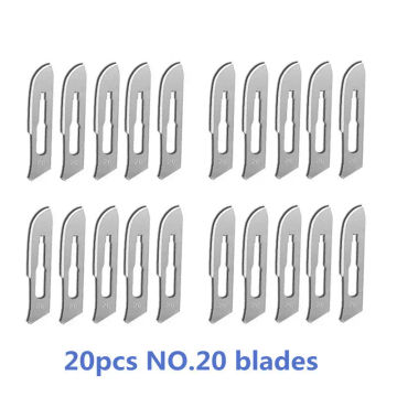 20pcs NO.10-NO.25 Scalpel Sterile Blades for Mobile Phone PCB DIY Repair Hand Tools Animal Surgical Knife Wood Carving Pen