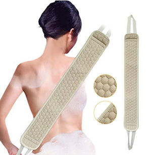 Comfortable Back Strap Shower Towel Body Cleaning Exfoliating Bath Scrubber