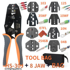 Crimping Pliers Clamp Tools Multifunctional Electrica Terminals Crimp Interchangeable Dies Wire Crimper Crimping Tools Ratchet