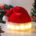 Plush Christmas Hat for Adults and Kids Santa Claus Warm Winter Cap