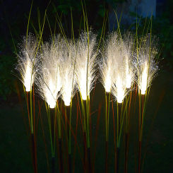 LED Solar Powered Reed Flower Christmas Lights for Outdoor Decorative 