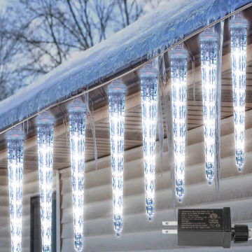 Christmas LED Hanging Icicle String Lights for Window Decor Outdoor 