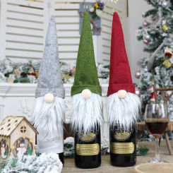Christmas Santa Claus Snowman Doll Set for Wine Bottle Cover 