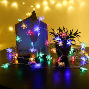 Christmas Snowflake Garland Battery-operated 2m LED