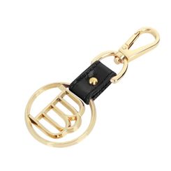 Leather Keychain WITH LOGO vernice black