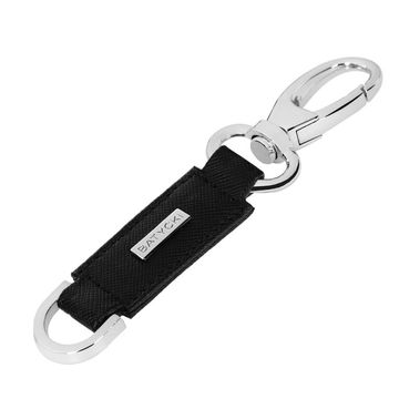 CLASSIC artico black leather keychain