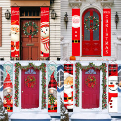Christmas Door Banner Outdoor Decorations for Home 