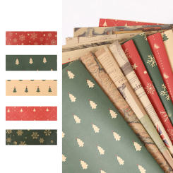 Kraft Christmas Gift Wrapping Paper 1PCS 50×74cm 